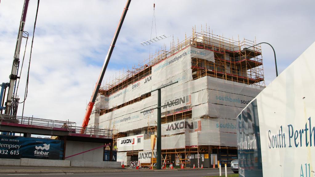 New apartments being built on the corner of Labouchere Rd and Mill Point Rd, South Perth.